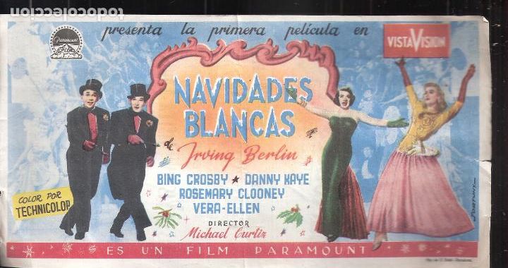  Foglietti di film di film antichi di cinema: Navidades Blancas. Vista Visi&oacute;n - Visita Noruega, 1955. Teatro Argensola. Zaragoza.