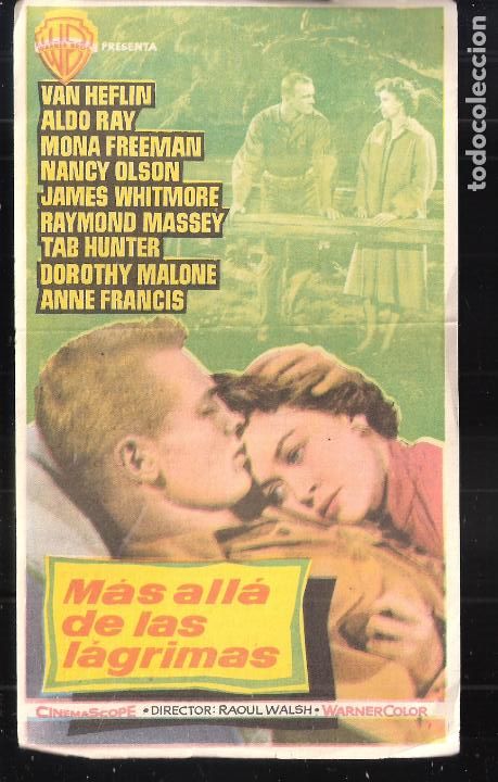 Folhetos de m&atilde;o de filmes antigos de cinema: M&aacute;s all&aacute; de las l&aacute;grimas. Mayo 1959. Teatro Menacho. Badajoz.