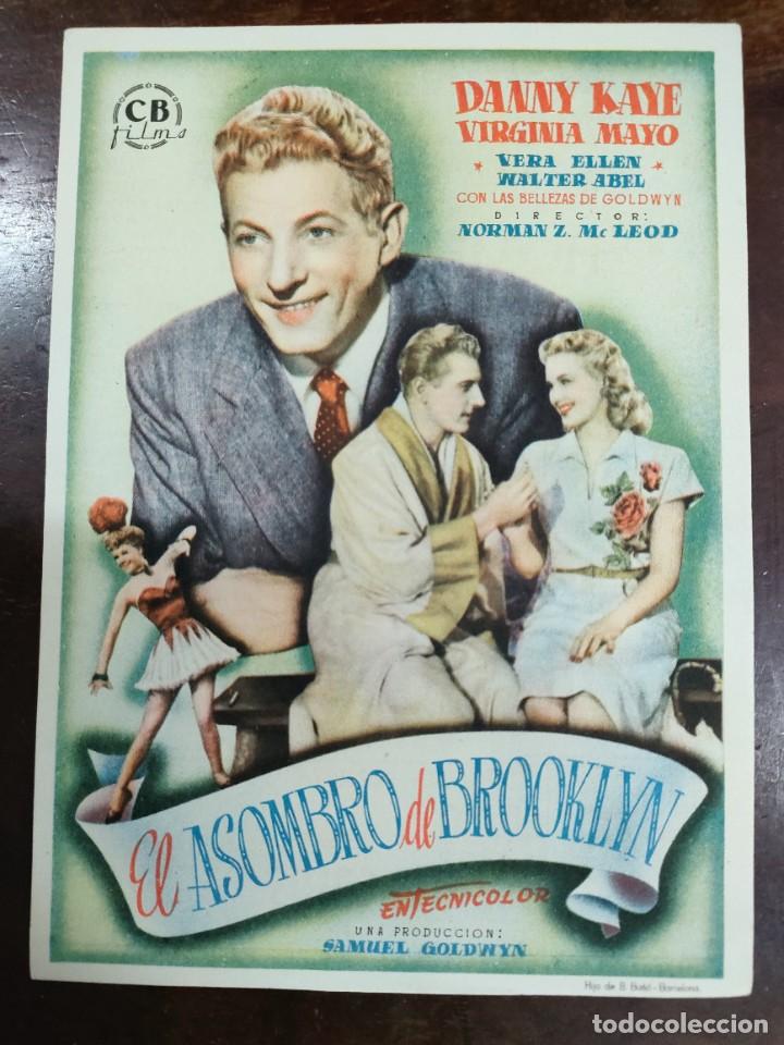 Folhetos de m&atilde;o de filmes antigos de cinema: EL ASOMBRO DE BROOKLYN - SIMPLE CON PUBLICIDAD CINE VERSALLES - BARCELONA PERFECTO