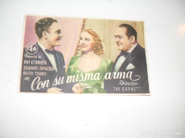 Kino: programa de mano sencillo,sin texto publicitario .titulo CON SU MISMA ARMA.