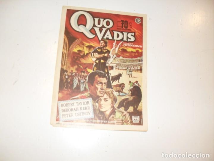 Kino: programa de mano sencillo,sin texto publicitario .titulo QUO VADIS.