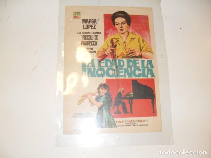 Kino: programa de mano sencillo,sin texto publicitario .titulo: LA EDAD DE LA INOCENCIA.