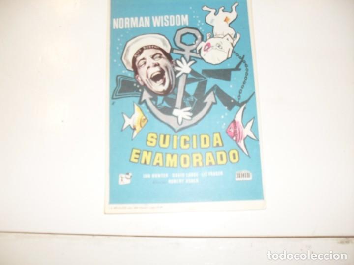 Kino: programa de mano sencillo,sin texto publicitario .titulo:SUICIDA ENAMORADO.