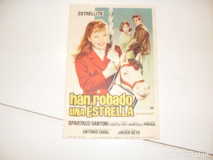 Kino: programa de mano sencillo,sin texto publicitario .titulo :HAN ROBADO UNA ESTRELLA.