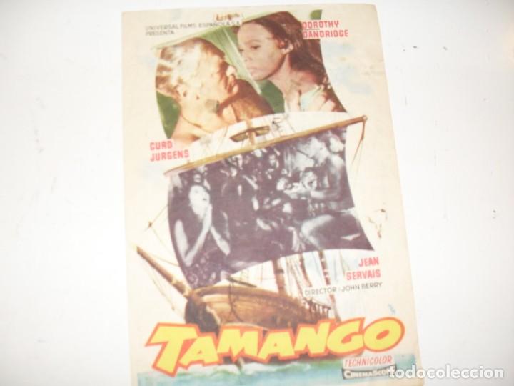 Kino: programa de mano sencillo,con texto publicitario .titulo: TAMANGO.