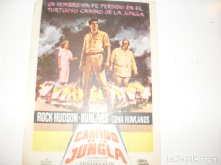 Kino: programa de mano sencillo,con texto publicitario .titulo: CAMINO DE LA JUNGLA.