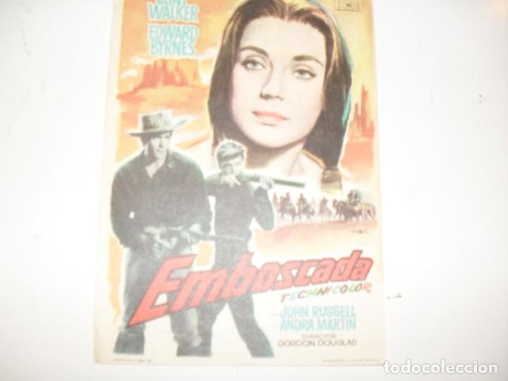 Kino: programa de mano sencillo,con texto publicitario .titulo: EMBOSCADA.