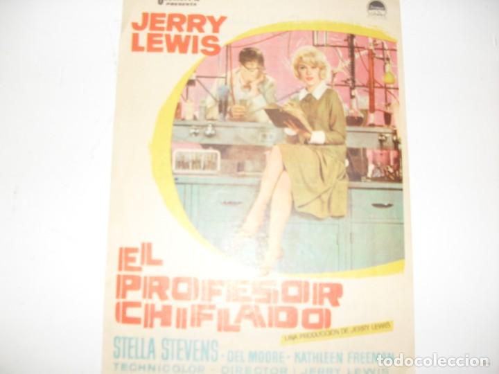Kino: programa de mano sencillo,con texto publicitario .titulo EL PROFESOR CHIFLADO.