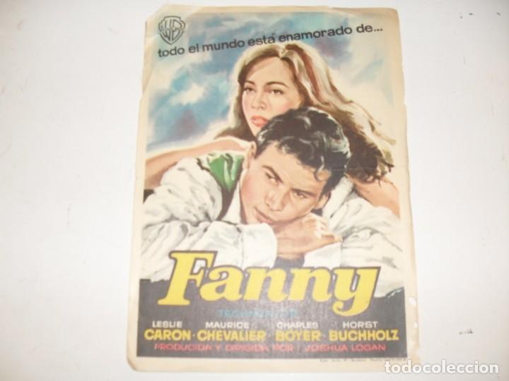 Kino: programa de mano sencillo,con texto publicitario .titulo:FANNY.