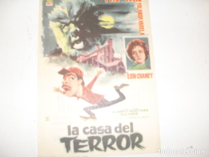 Kino: programa de mano sencillo,con texto publicitario .titulo:LA CASA DEL TERROR.