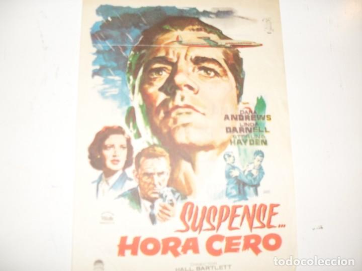 Kino: programa de mano sencillo,con texto publicitario .titulo SUSPENSE...HORA CERO.