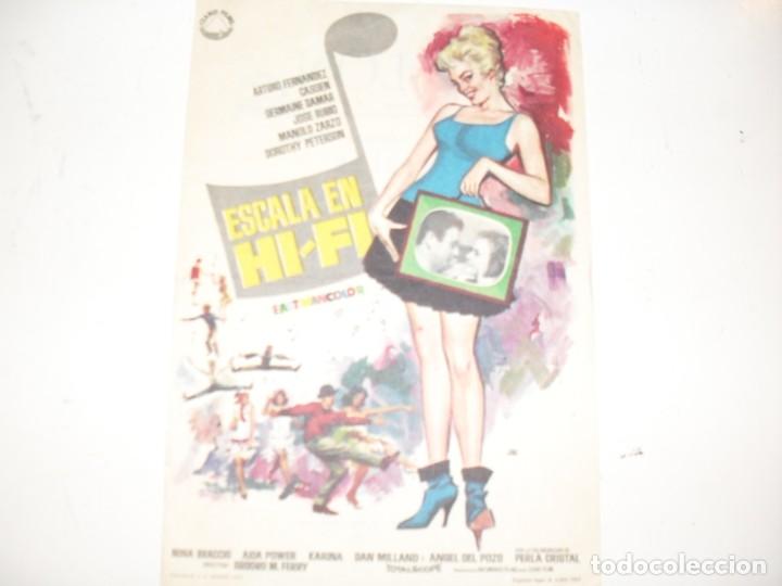 Kino: programa de mano sencillo,con texto publicitario .titulo: ESCALA EN HI-FI.