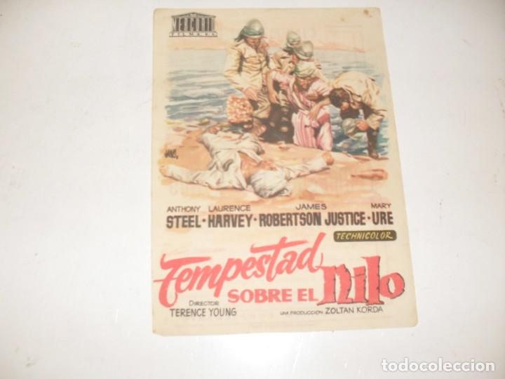 Kino: programa de mano sencillo,con texto publicitario .titulo: TEMPESTAD SOBRE EL NILO.