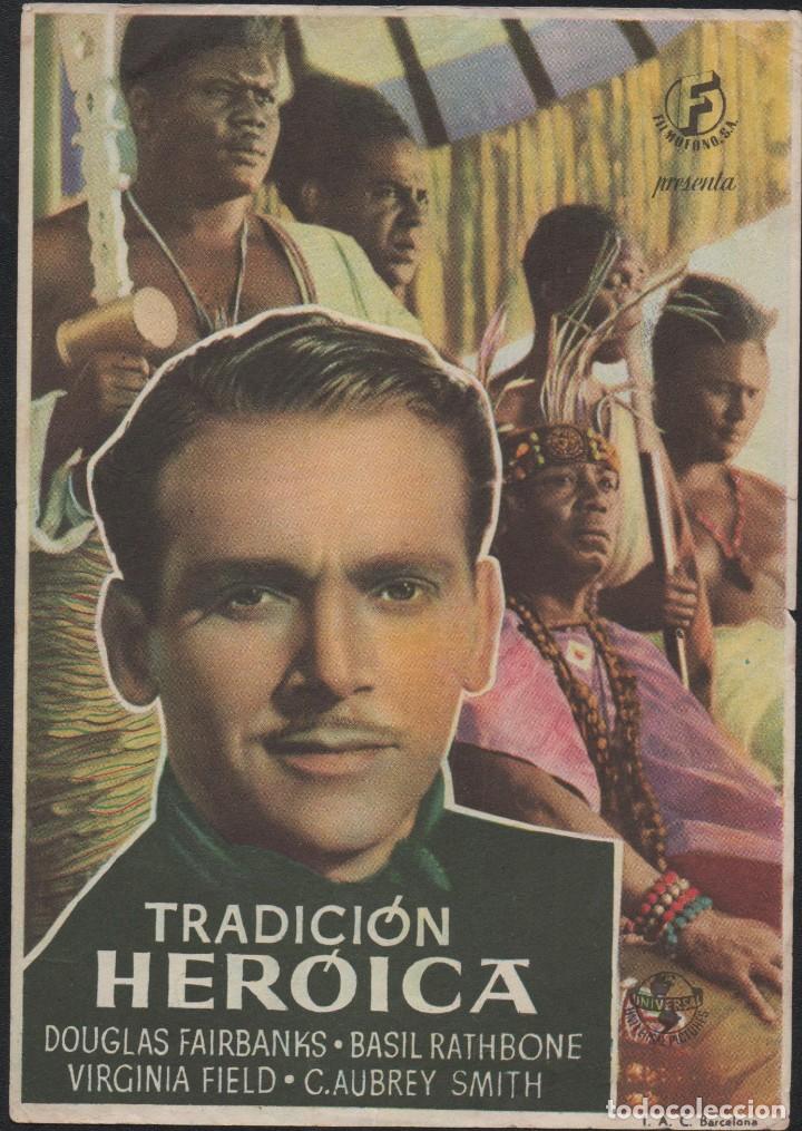  Flyers Publicitaires de films Anciens: PROGRAMA DE MANO DE TRADICION HEROICA DEL CINE MADRID DE REINOSA