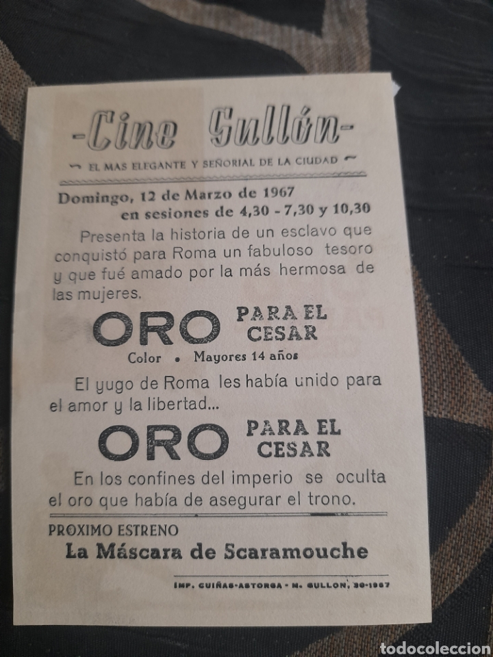 Cine: Programa de cine de mano, Oro para el C&eacute;sar - Foto 2