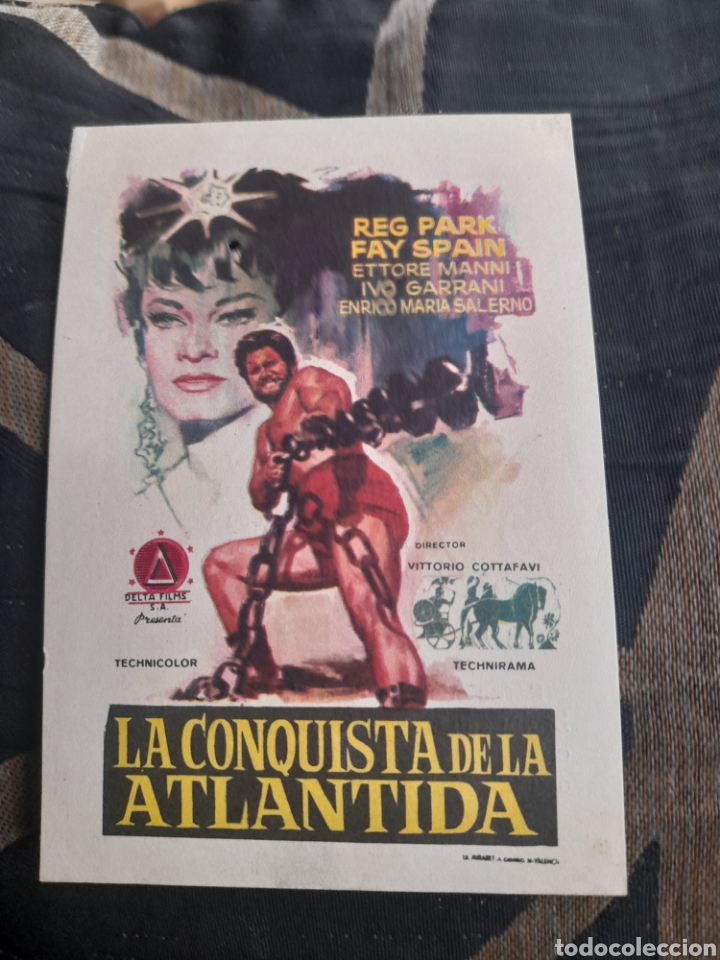  Flyers Publicitaires de films Anciens: Programa de cine de mano, La Conquista de la Atlantida