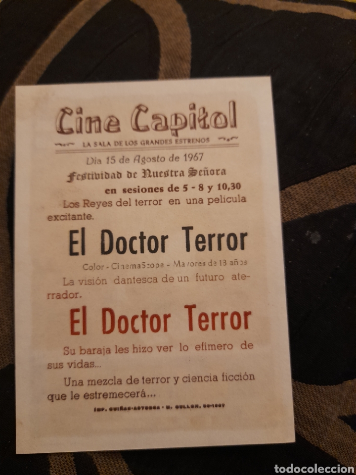 Cine: Programa de cine de mano, Dr Terror - Foto 2