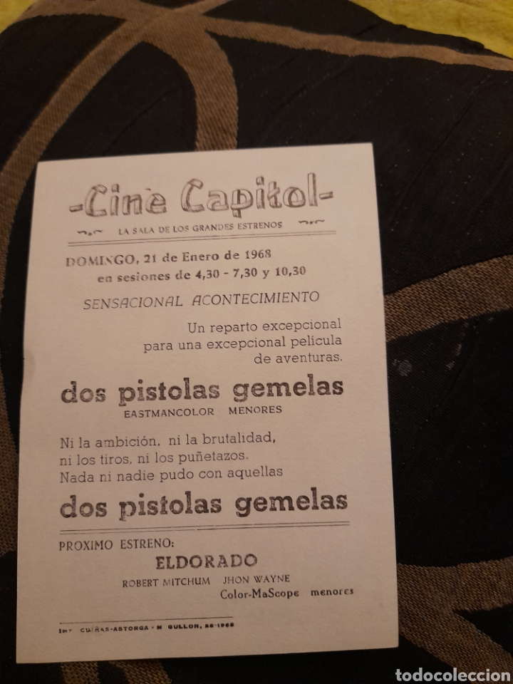 Cine: Programa de cine de mano, Dos pistolas Gemelas - Foto 2