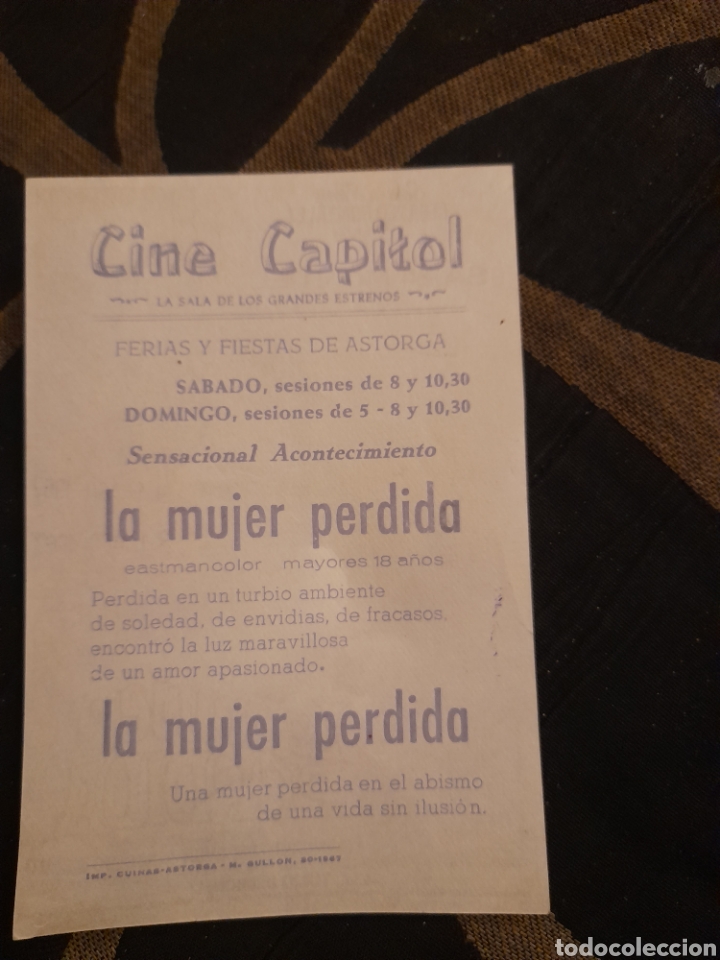Cine: Programa de cine de mano, La mujer perdida, Sara Montiel - Foto 2