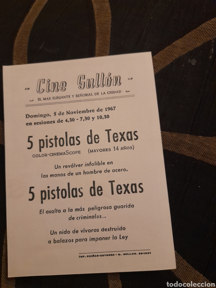 Cine: Programa de cine de mano 5 pistolas de Texas - Foto 2