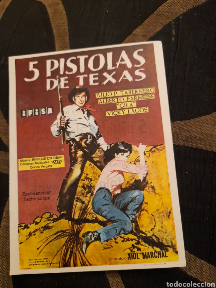Cine: Programa de cine de mano 5 pistolas de Texas - Foto 1