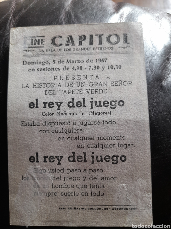 Cine: Programa de cine de mano El rey del juego - Foto 2