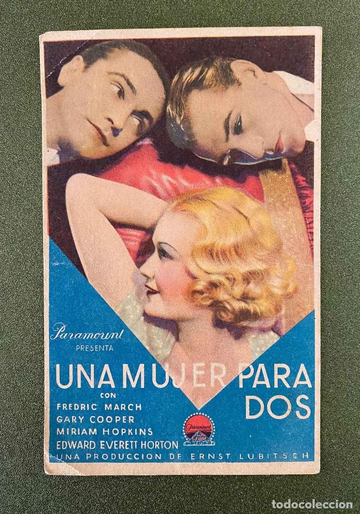 Cine: UNA MUJER PARA DOS. PROGRAMA TARJETA PARAMOUNT. GARY COOPER. CON CINE AL DORSO - Foto 1