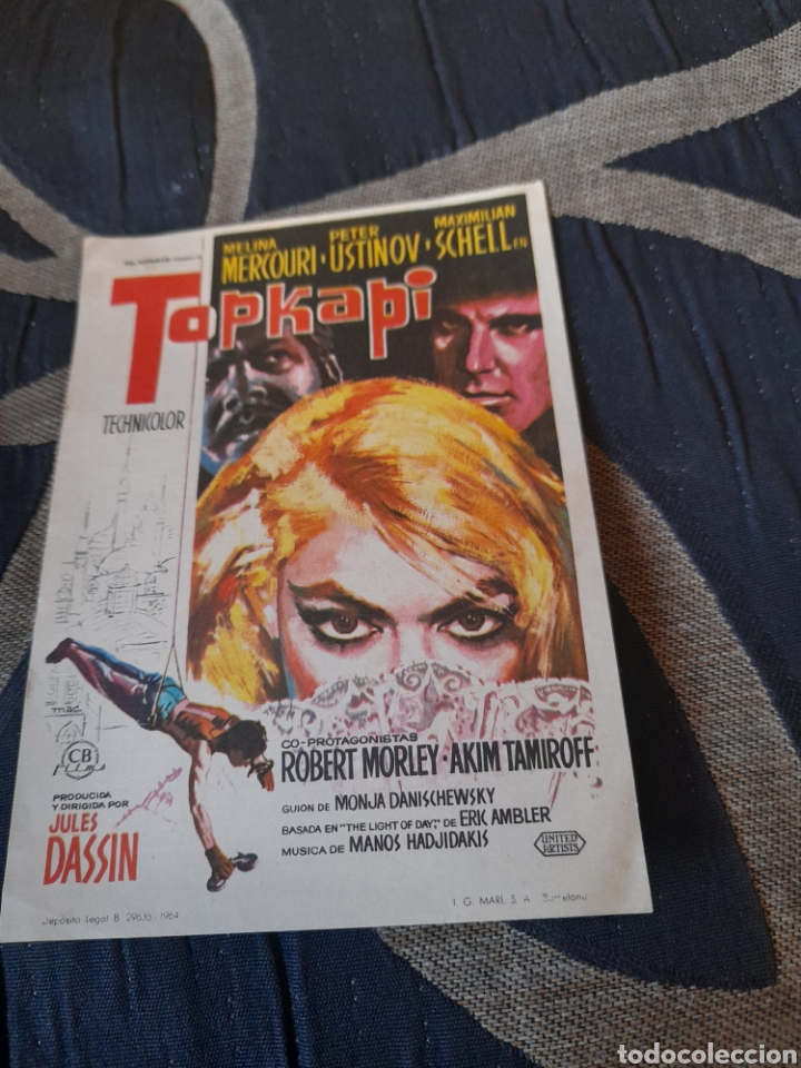 Cine: Programa de cine de mano, Topkapi, sin publicidad - Foto 1