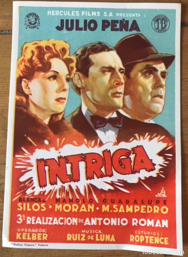 Cine: Programa folleto grande de cine Intriga. - Foto 1