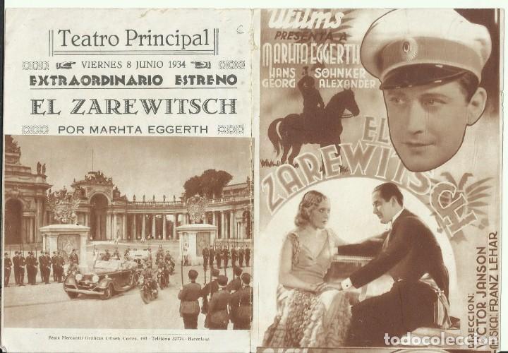Cine: PTCC 115 EL ZAREWITSCH PROGRAMA DOBLE U FILMS MARTHA EGGERTH HANS GEORG - Foto 1