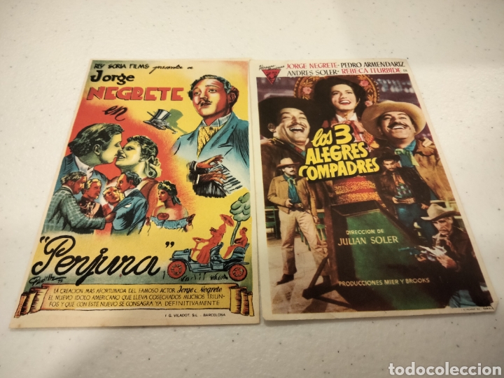 Cine: 5 folletos de mano de Jorge Negrete - Foto 1