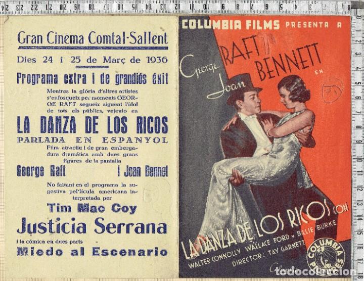 Kino: FOLLETO PROGRAMA COLUMBIA FILMS LA DANZA DE LOS RICOS GEORGE RAFT JOAN BENNETT 1936 - PUBLICIDAD. .
