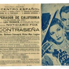  Flyers Publicitaires de films Anciens: LA CONTRASEÑA, CON ROBERT TAYLOR.. Lote 312633198