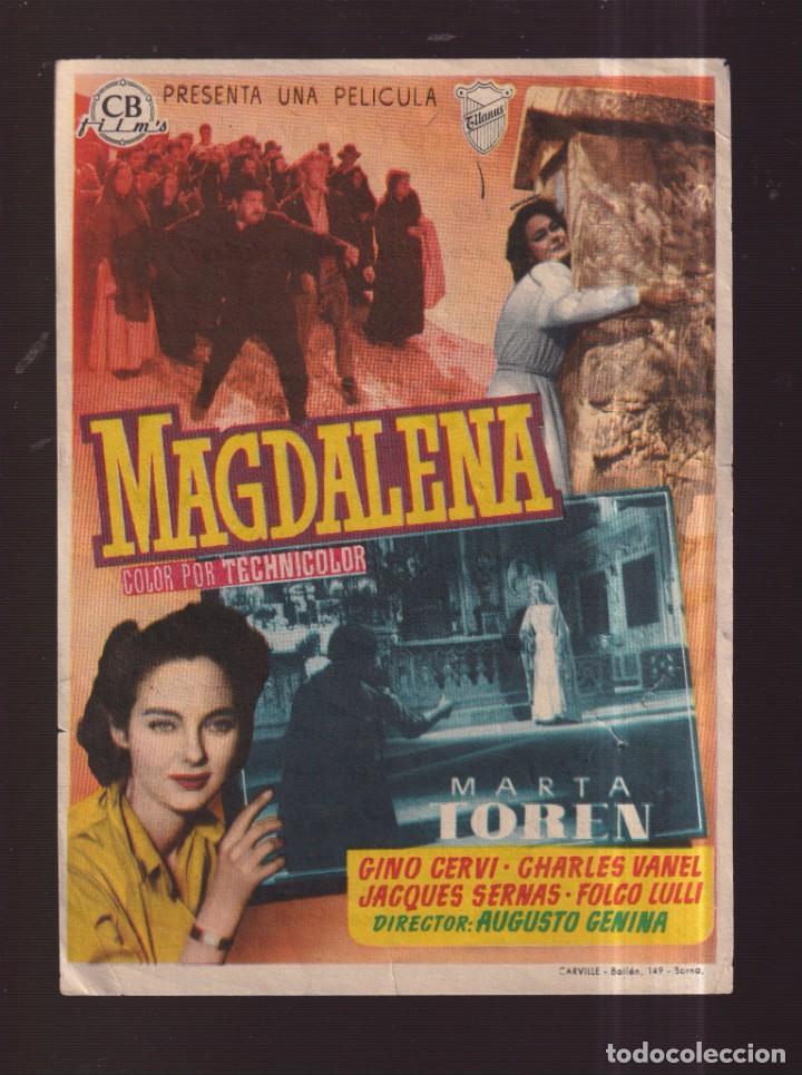 Cine: FOLLETO DE MANO MAGDALENA CON MARTA TOREN CINE TEATRO CERVANTES
