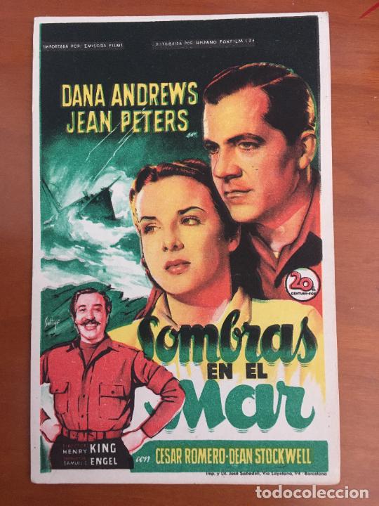 Cine: sombras en el mar soligo raro folleto de mano original perfecto estado