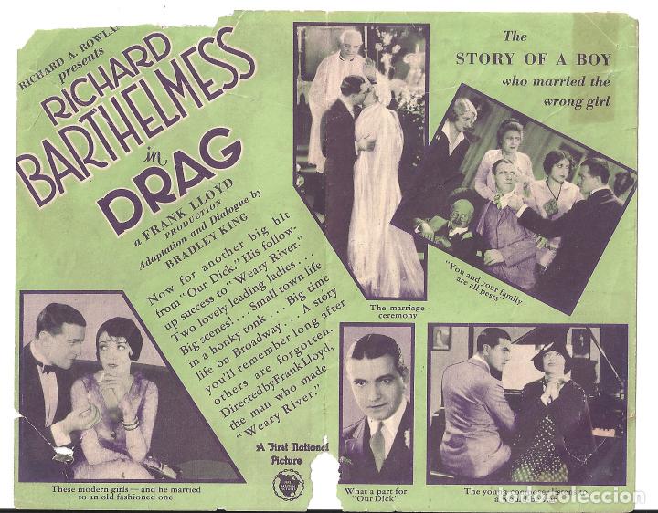 Cine: PTCC 112 DRAG PROGRAMA DOBLE AMERICANO RICHARD BARTHELMESS - Foto 1