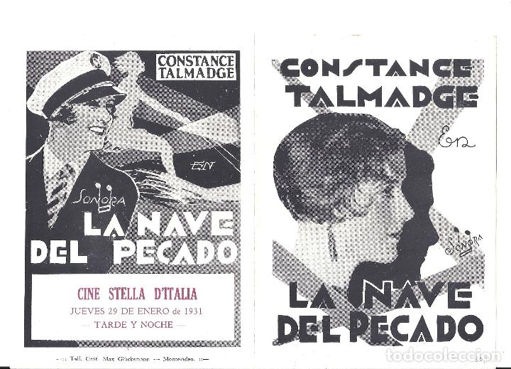 Cine: PTCC 113 LA NAVE DEL PECADO PROGRAMA DOBLE URUGUAYO CONSTANCE TALMADGE - Foto 1