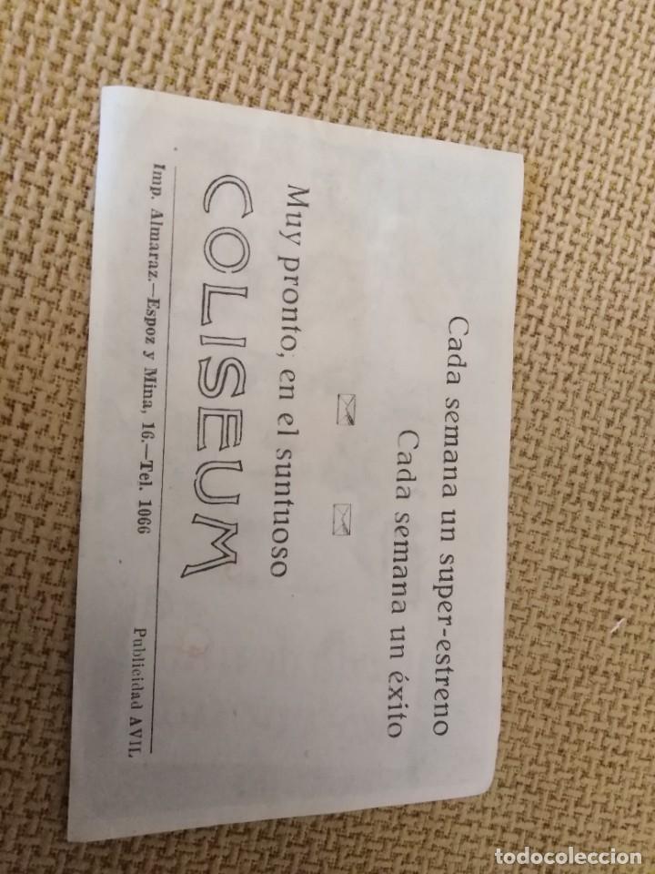 Cine: Programa cartel de mano cine Carta de una desconocida - Foto 2