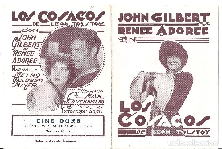Cine: PTCC 113 LOS COSACOS PROGRAMA DOBLE URUGUAYO JOHN GILBERT RENEE ADOREE - Foto 2