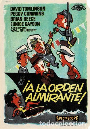 Cine: PROGRAMA DE CINE: &iexcl;A LA ORDEN ALMIRANTE! PC-5436