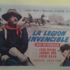 Cine: LA LEGION INVENCIBLE JOHN WAYNE ORIGINAL C.P. CINE MARTINENSE. Lote 313406118