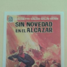 Cine: SIN NOVEDAD EN EL ALCAZAR FOSCO GIACHETTI ORIGINAL CON SELLO CINE PAZ VALLADOLID BUEN ESTADO. Lote 313679838