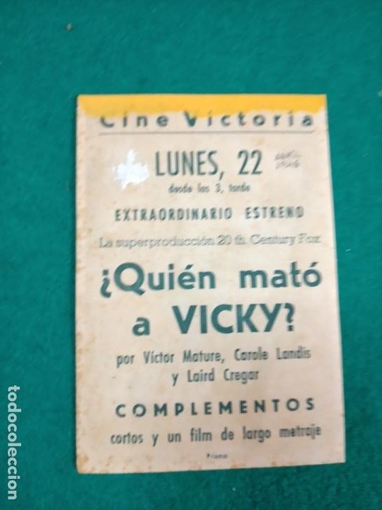 Cine: &iquest;QUIEN MATO A VICKY? PROGRAMA DE CINE CON PUBLICIDAD. - Foto 2