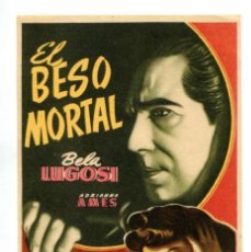 Cine: EL BESO MORTAL, CON BELA LUGOSI.. Lote 363298530