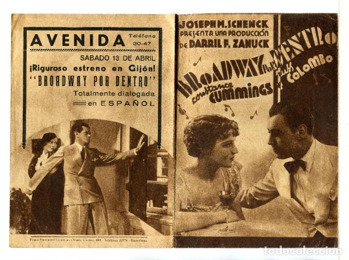 Cine: BROADWAY POR DENTRO, con Constance Cummings.