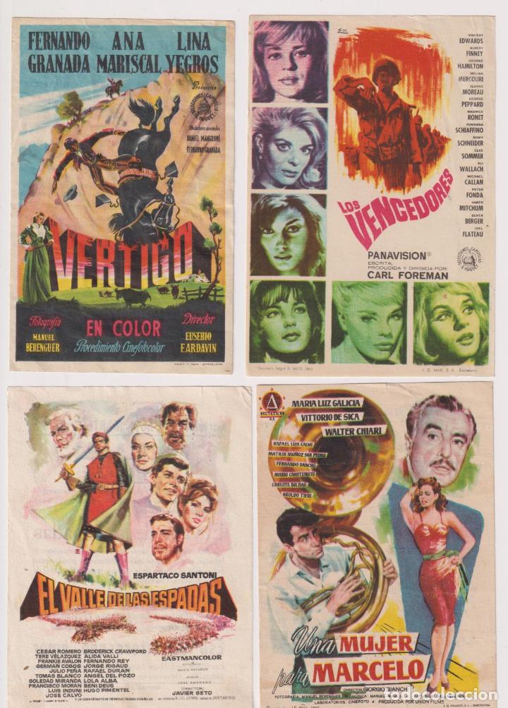 Cine: Lote de 4 Programas: V&eacute;rtigo, Los Vencedores, El Valle de las Espadas, Una mujer para Marcelo - Foto 1