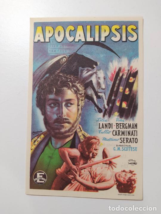 Cine: PROGRAMA FOLLETO DE MANO DE CINE LOGRO&Ntilde;O. FRONTON. 1948. APOCALIPSIS. TDKP20D - Foto 1