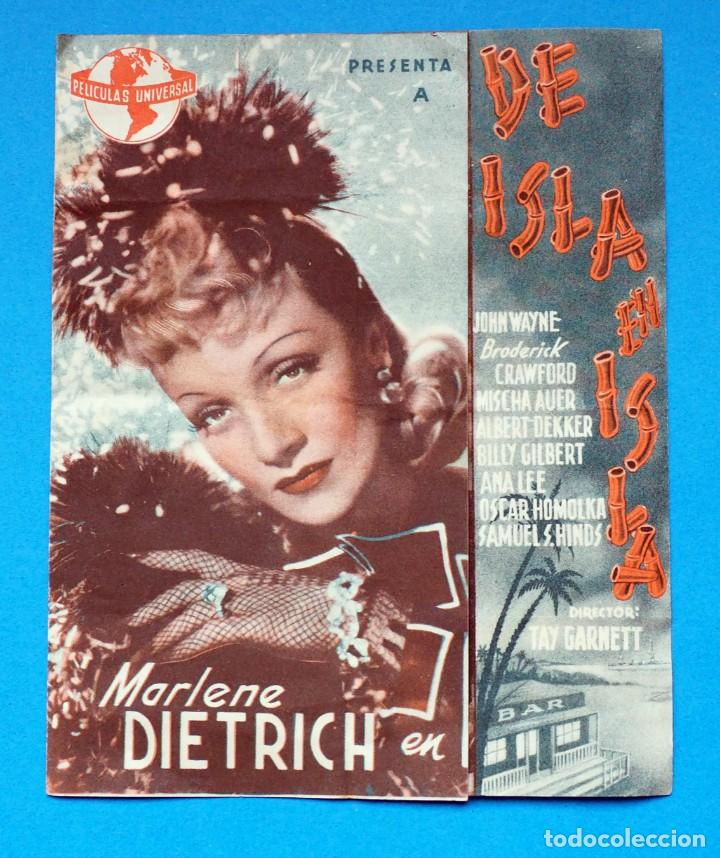 Cine: PROGRAMA DE CINE: DE ISLA EN ISLA CON MARLENE DIETRICH- JOHN WAYNE. EN EL CINE AVENIDA.BURGOS - Foto 1