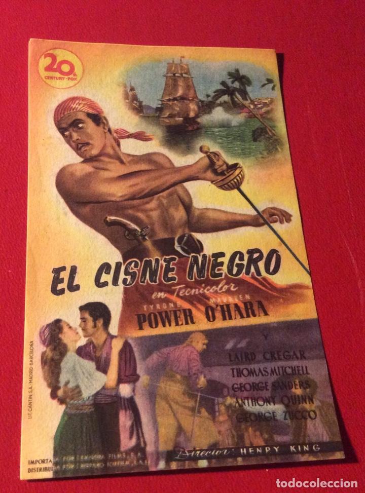 Cine: FOLLETO DE MANO EL CISNE NEGRO. T. POWER. PUBLICIDAD GRAN TEATRO NACIONAL