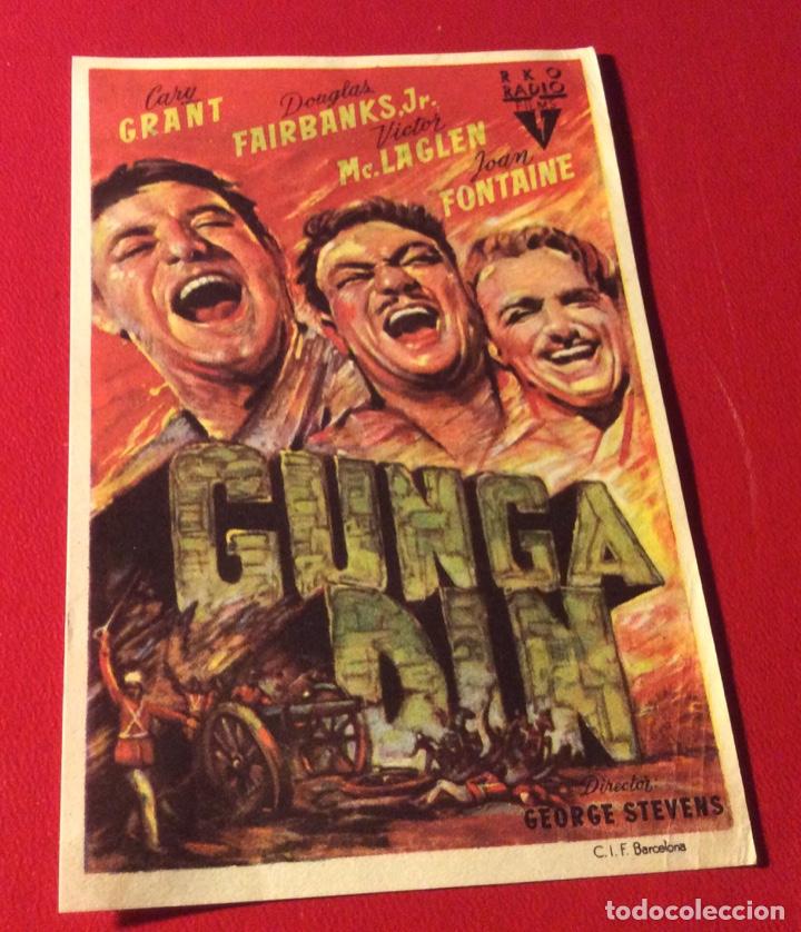 Cine: FOLLETO DE MANO GUNGA DIN. C.GRANT. SIN PUBLICIDAD